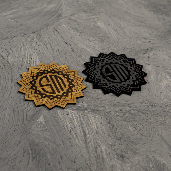 كوستر أكواب خشب/أكليرك (10 قطع)