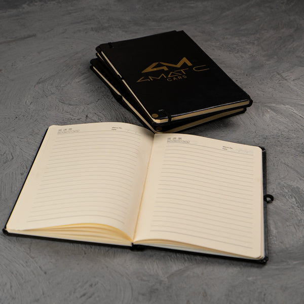 أجندة جلد أسود (10 قطع)